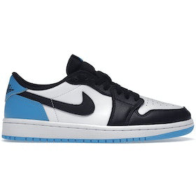 Nike Jordan 1 Low Black Dark Powder Blue (GS) - 7 M / 8.5 W / 7 Y