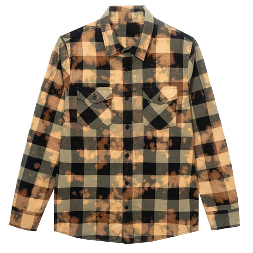 Anti Social Social Club Dialtone Olive Tie Dye Medium Flannel