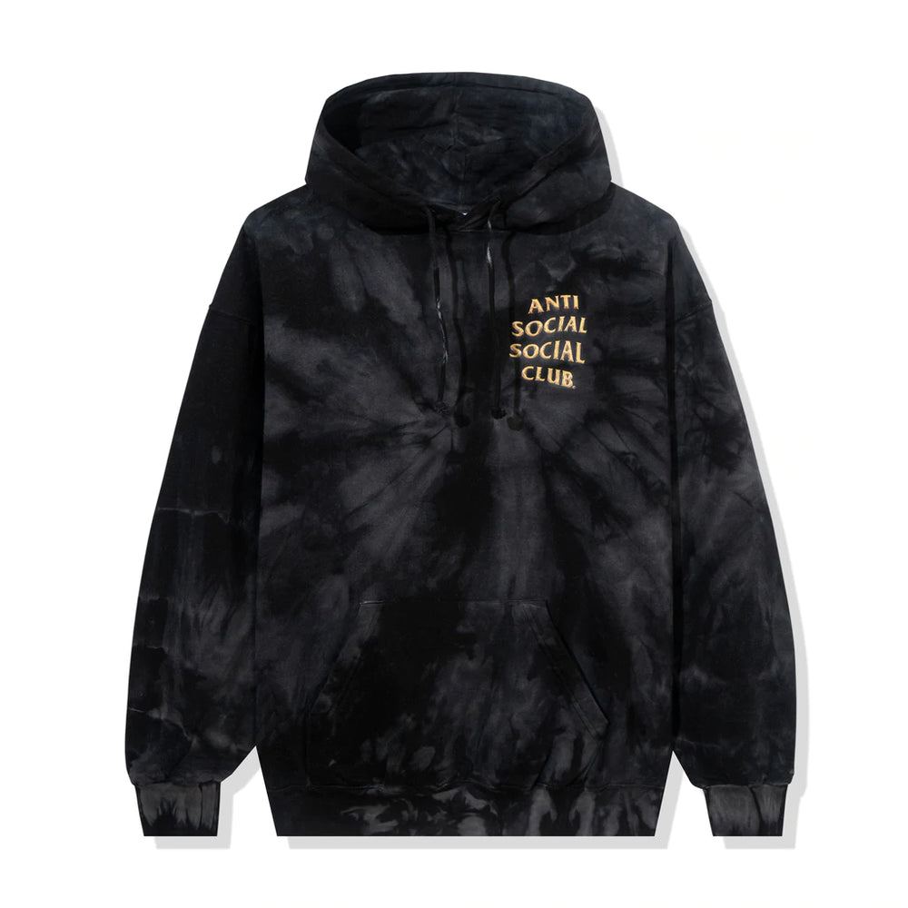 Anti Social Social Club Effectionate Black Tie Dye Large Hoodie