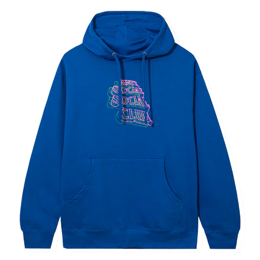 Anti Social Social Club Neon Lights And A Lot Of Rain Blue Medium Hoodie