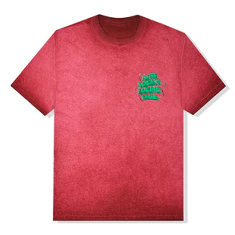 Anti Social Social Club New & Gone Mineral Wash Red Medium Tee