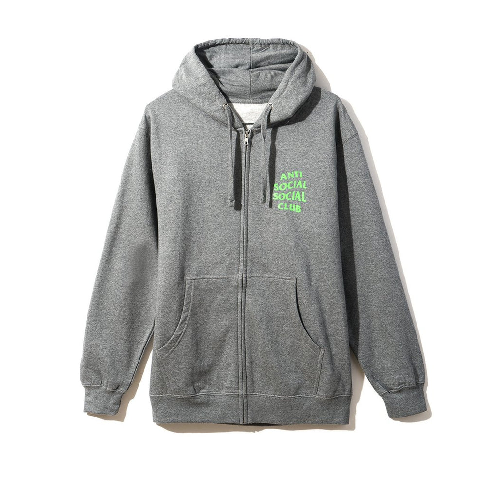 Anti Social Social Club Solid Snake Grey Medium Zip Hoodie