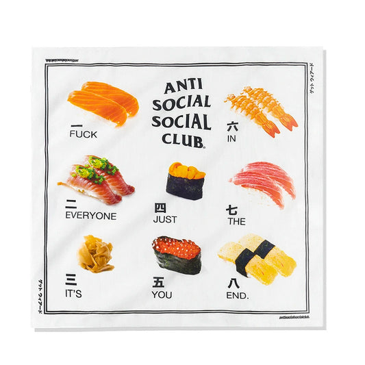 Anti Social Social Club Table For 1 White Bandana