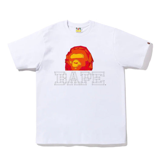 BAPE Polygon Ape Head White Large Tee
