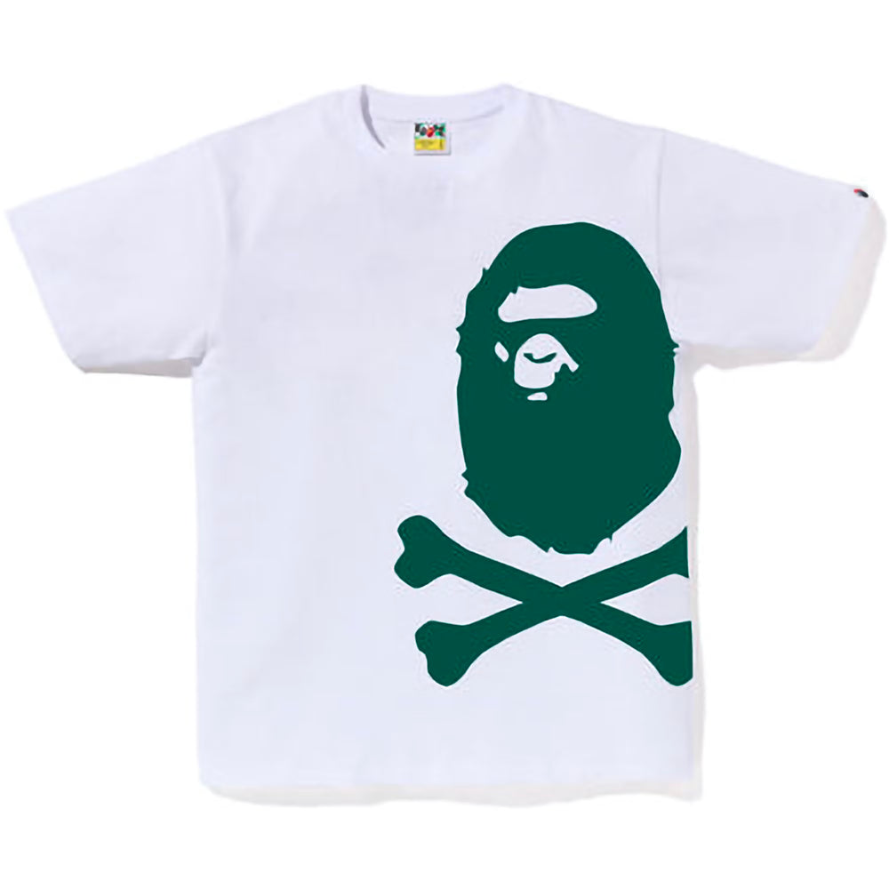 BAPE Big Ape Crossbone Pigment Print Green White Tee