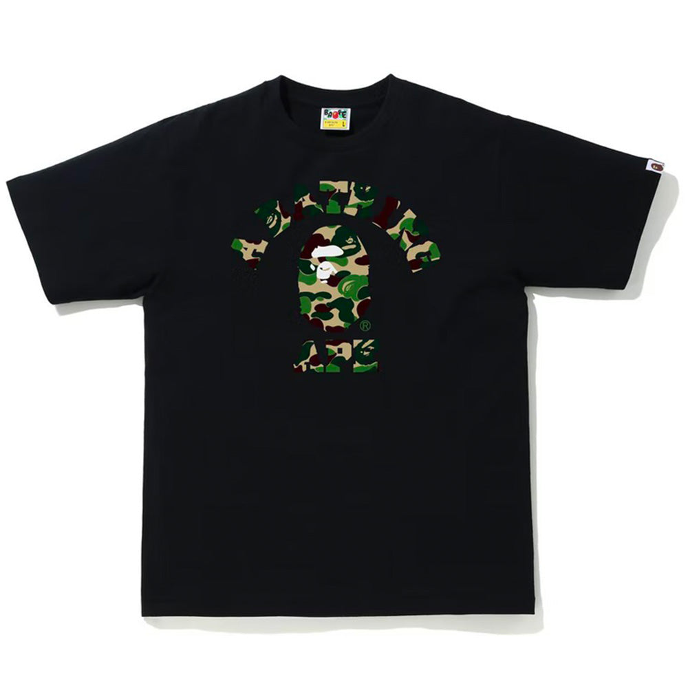 Bape ABC Green Camo College Black Large Tee