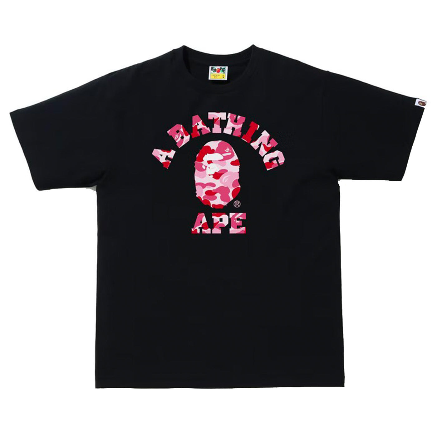 Bape ABC Pink Camo College Black Large Tee