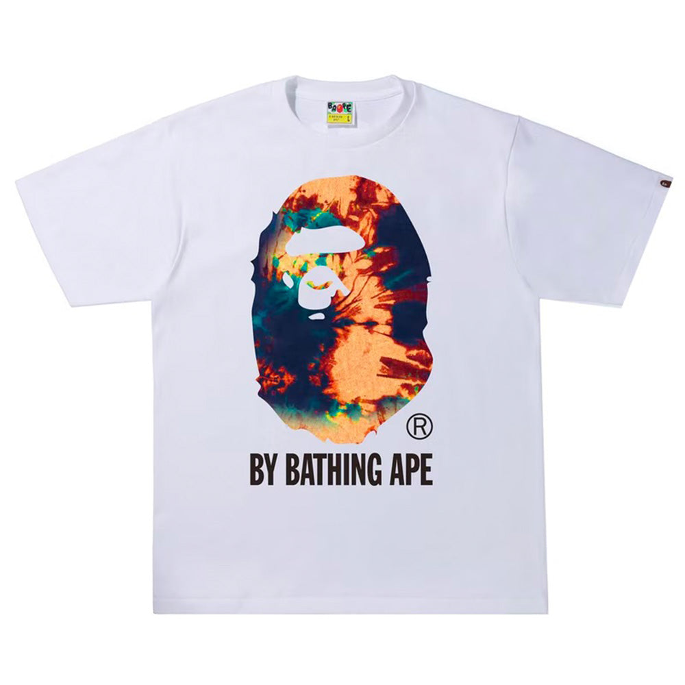 Bape By Bathing Ape Navy Tie Dye White Large Tee