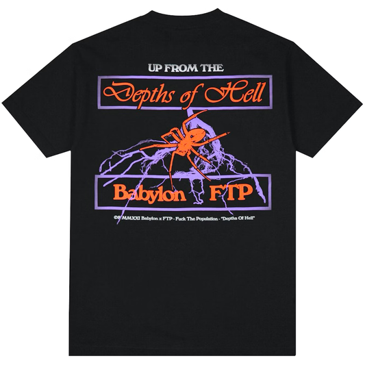 FTP x Babylon Roots Spider Black Small Tee