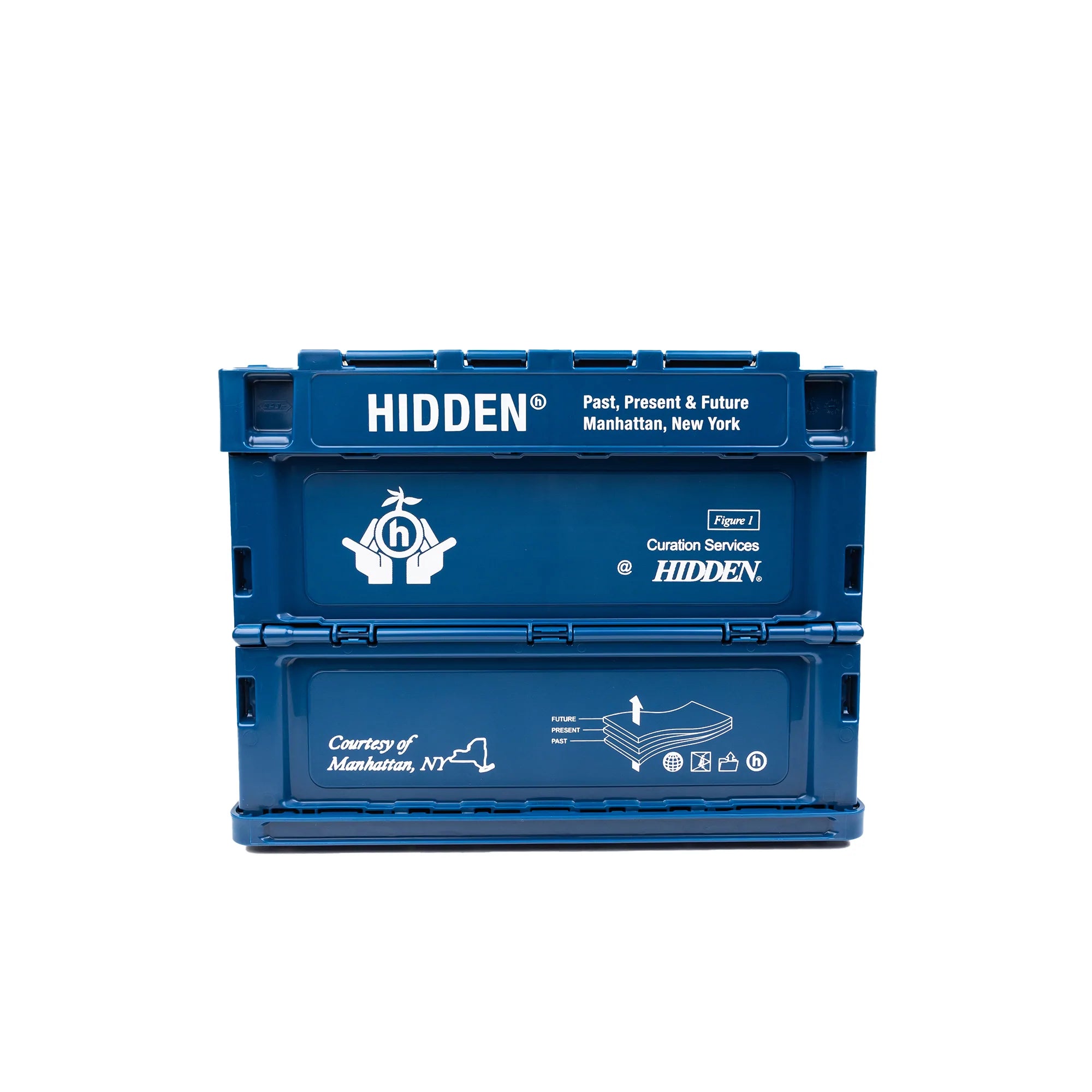 Hidden Stackable Blue Mini Crate - WyCo Vintage, Kansas City