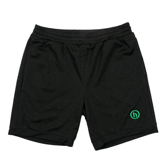 Hidden Black Large Mesh Shorts