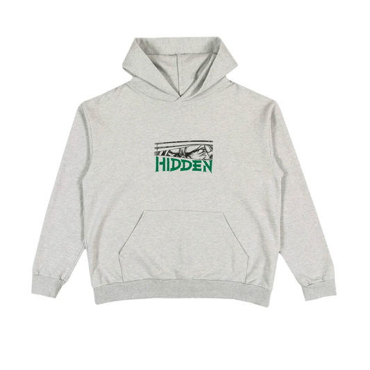 Hidden Blinds Heather Grey Large Hoodie