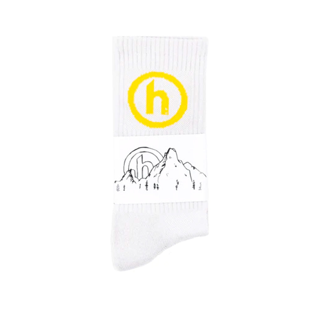 Hidden Light Grey Yellow Socks