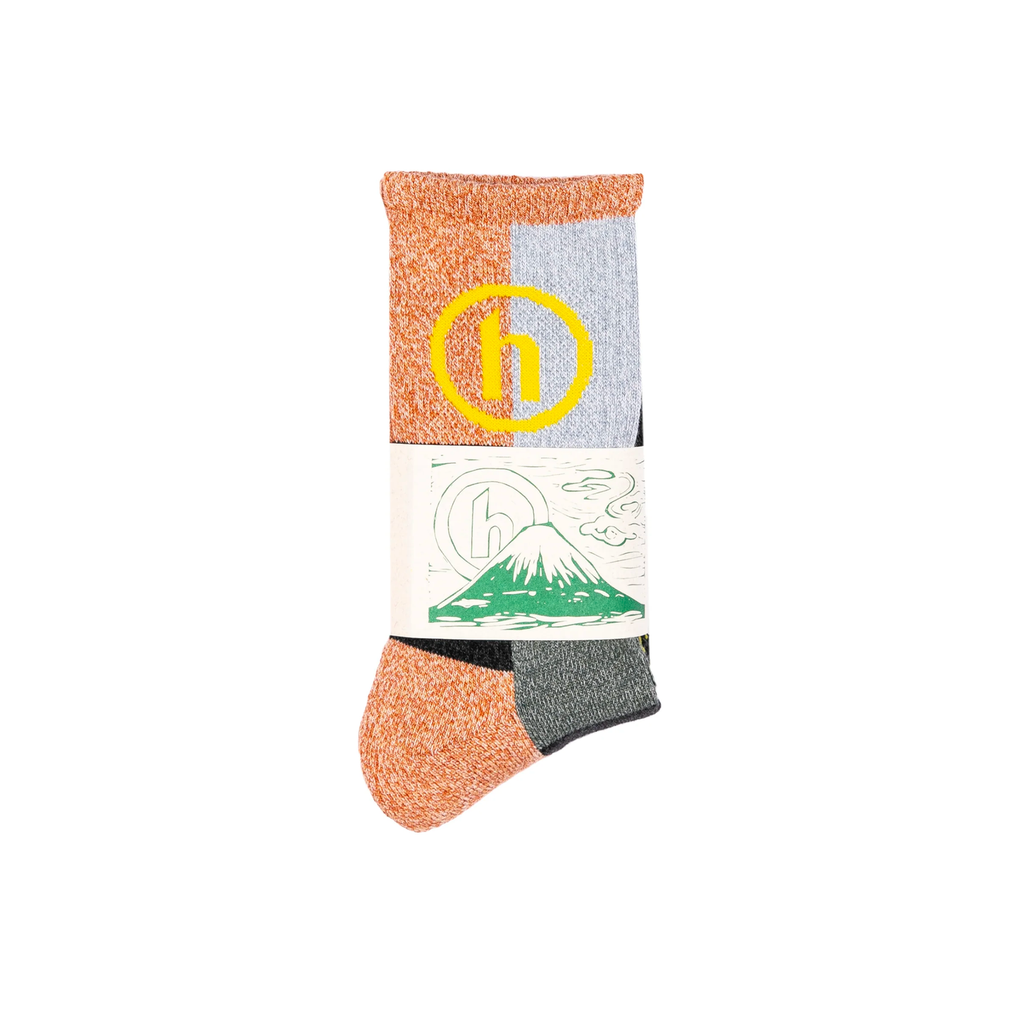 Hidden Patchwork Clay/Grey Socks