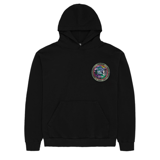 Hidden Peace Plate 1: Geisha w/ Embroidered Patch Faded Black Extra Large Hoodie