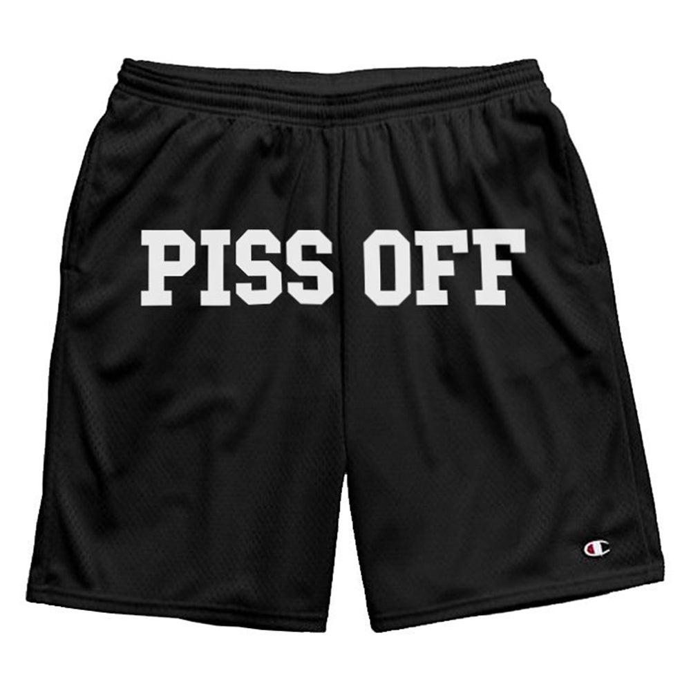 I Never Heard Of You Piss Off Black Medium Mesh Shorts