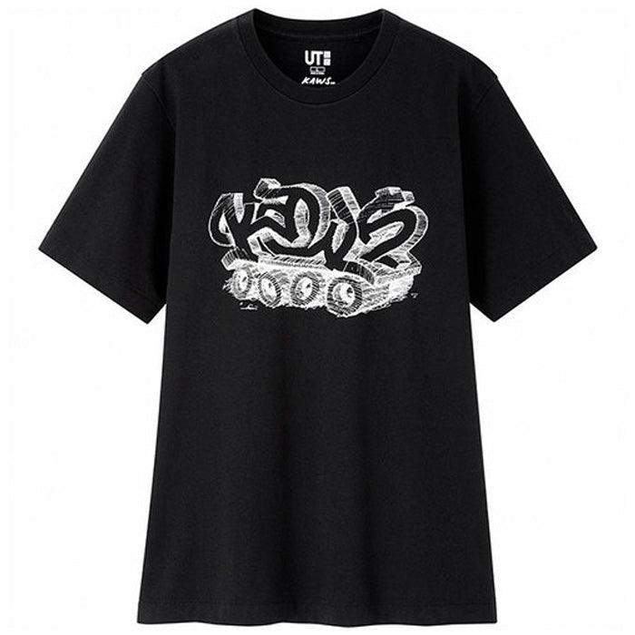 Kaws x Uniqlo Wordmark Black Large Tee
