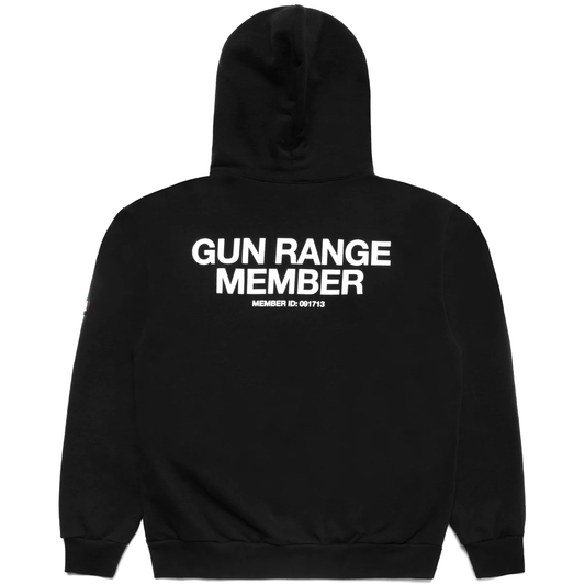 Menace Gun Range Member Black Large Zip Up Hoodie