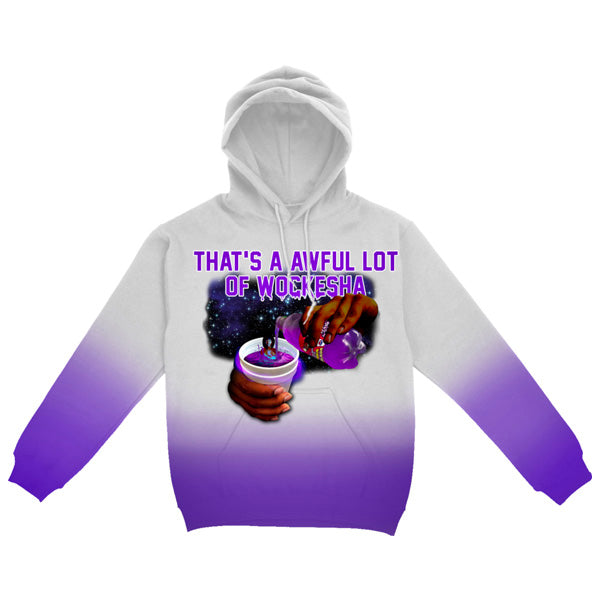 Moneybagg Yo That's A Awful Lot of Wockesha Purple Fade Large Hoodie