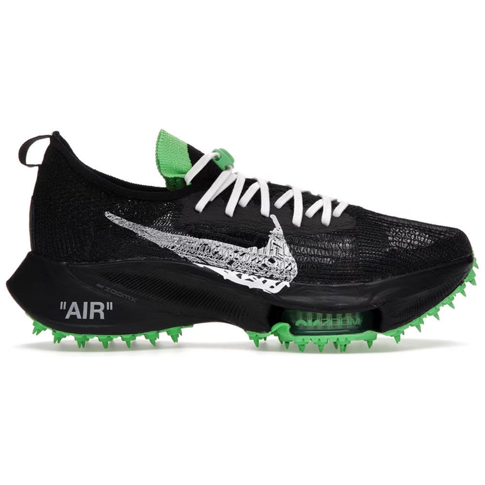 Nike Air Zoom Tempo NEXT% Flyknit Off-White Black Scream Green - 11 M / 12.5 W