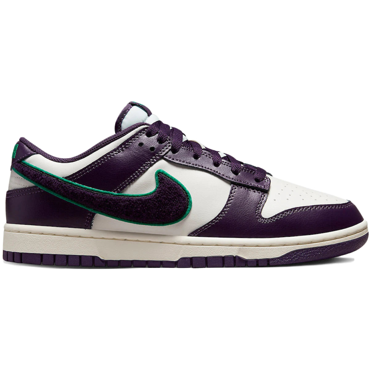 Nike Dunk Low Chenille Swoosh Sail Grand Purple - 11 M / 12.5 W