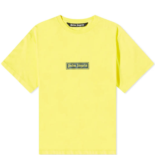 Palm Angels Garmet Dyed Box Logo Yellow Tee