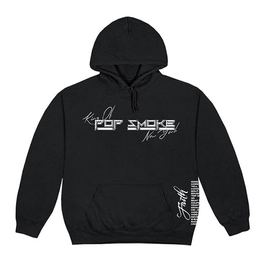 Pop Smoke x Vlone Faith King Of New York Black Extra Large Hoodie