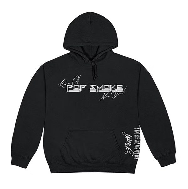 Pop Smoke x Vlone Faith King Of New York Black Extra Large Hoodie
