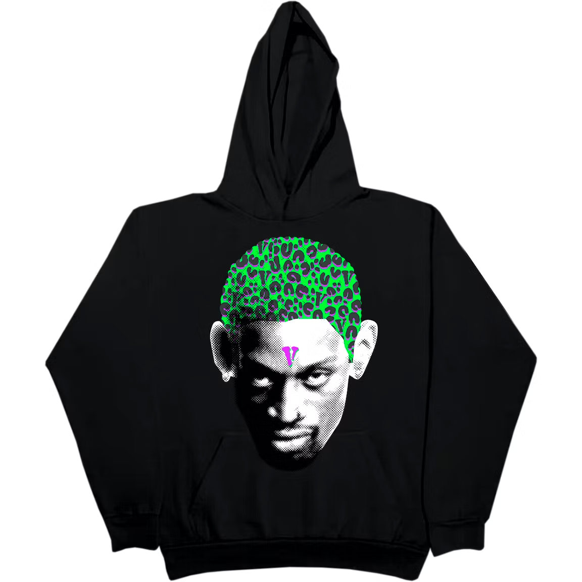 Rodman x Vlone Cheetah Black XXL Hoodie
