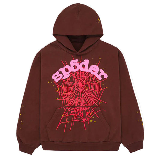Sp5der Web Brown Extra Large Hoodie