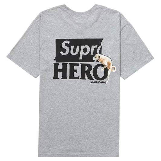 Supreme ANTIHERO Dog Heather Grey Medium Tee