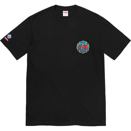 Supreme FDNY Engine 9 Black Large Tee