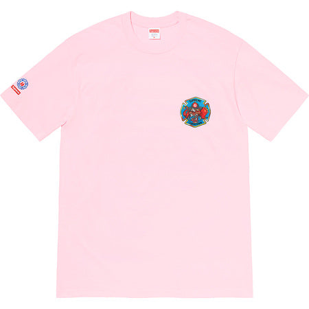 Supreme FDNY Engine 9 Tee Light Pink Small Tee