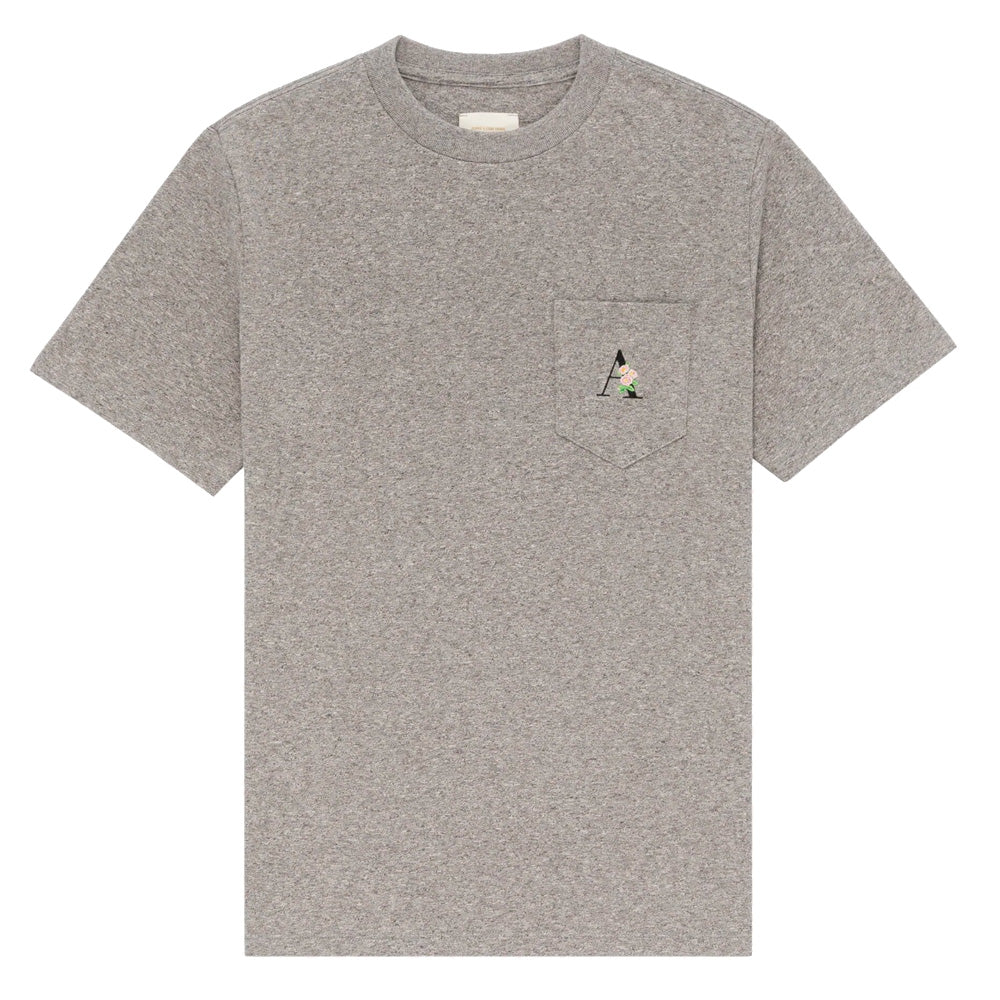Aimé Leon Dore Floral A Slub Heather Grey Medium Pocket Tee