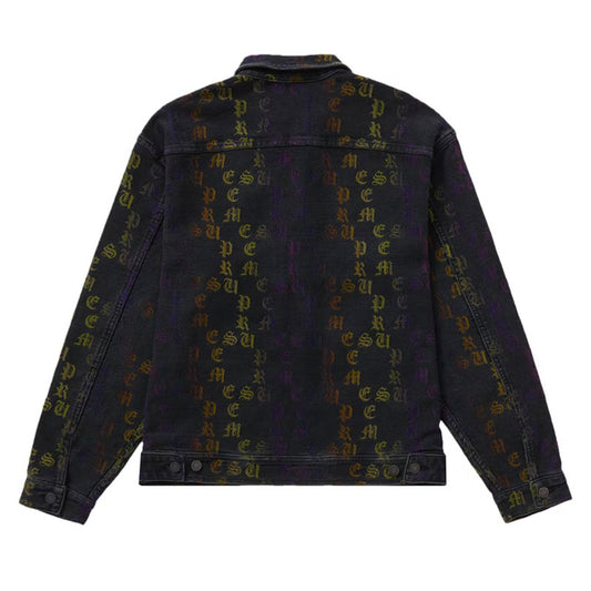 Supreme Gradient Jacquard Denim Black Large Work Jacket