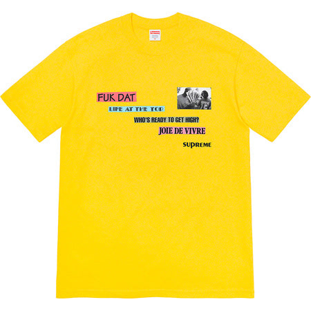 Supreme Joie de Vivre Yellow Medium Tee