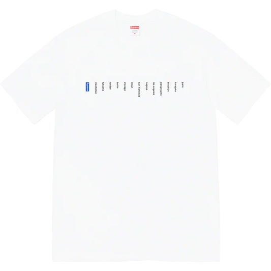 Supreme Location White Medium Tee