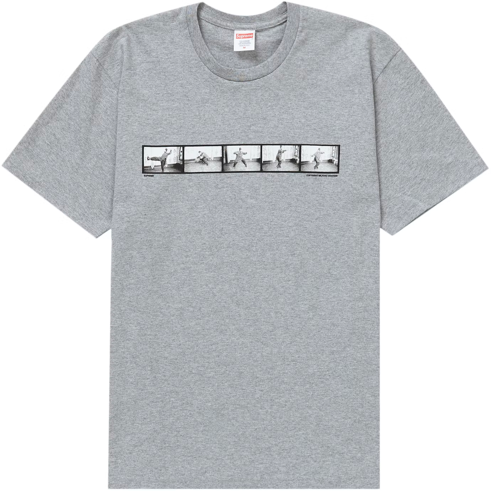 Supreme MIlford Graves Heather Grey Medium Tee