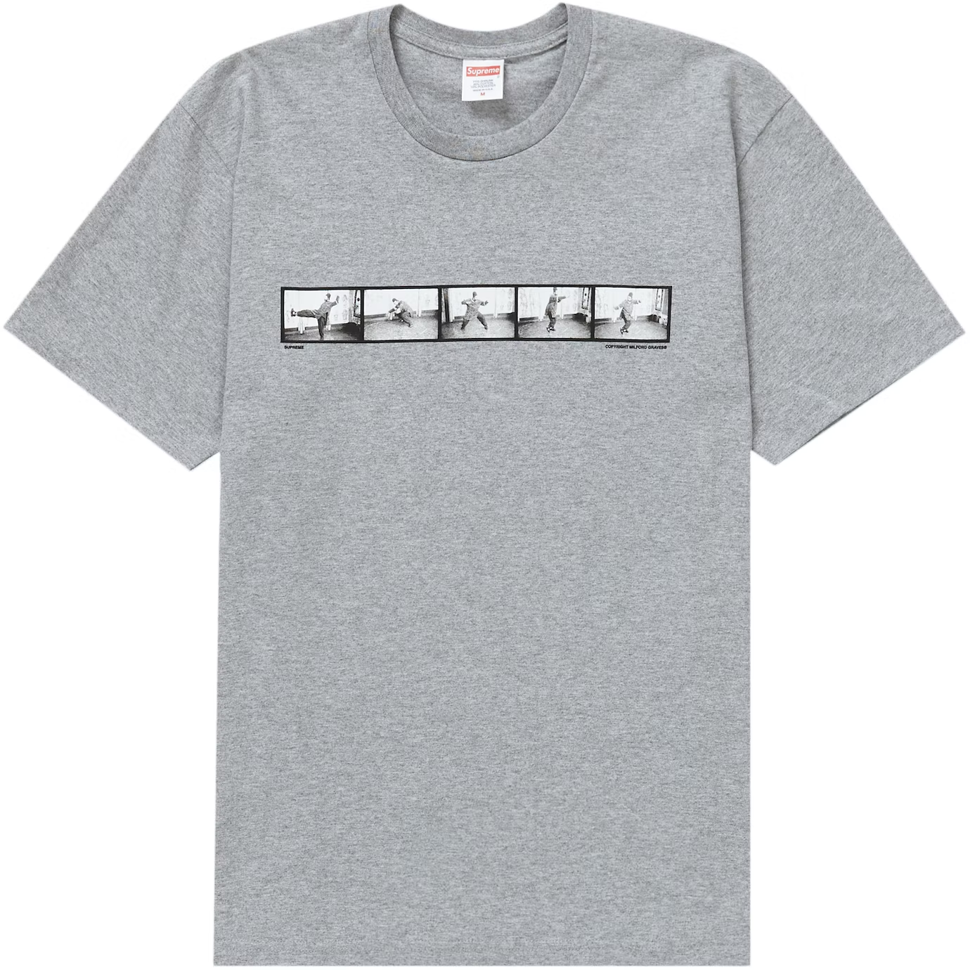 Supreme MIlford Graves Heather Grey Medium Tee