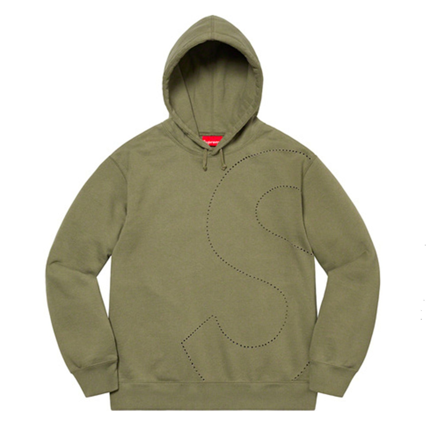 Supreme Laser Cut S Logo Light Olive Large Hoodie