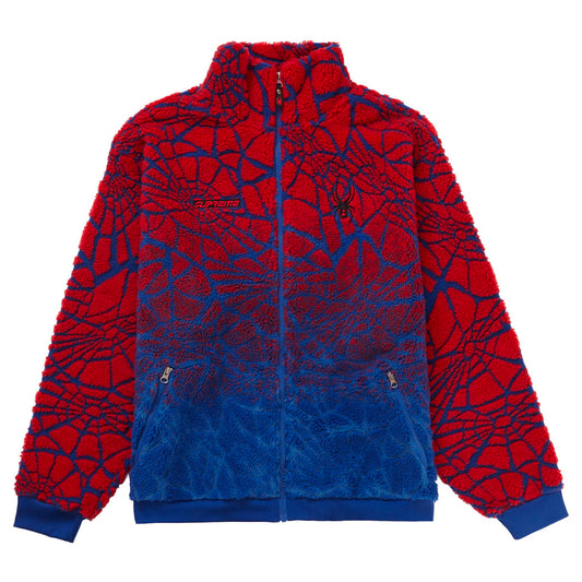 Supreme Spyder Web Royal Large Polar Fleece Jacket