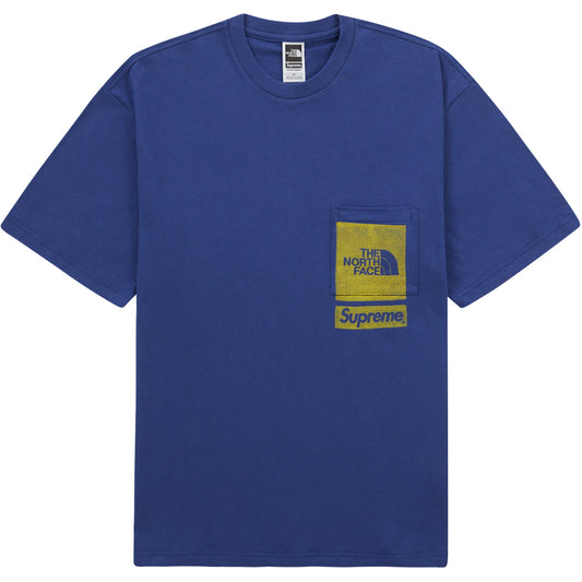 Supreme x The North Face Printed Navy Medium Pocket Tee