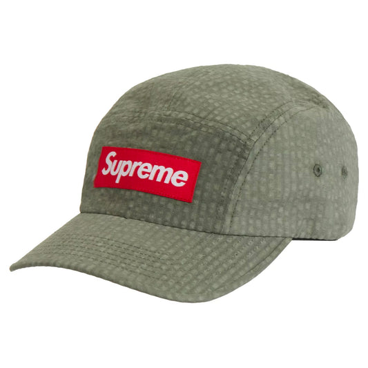 Supreme Washed Seersucker Taupe Camp Cap