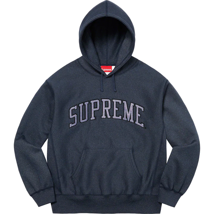 Supreme Glitter Arc Navy Hoodie