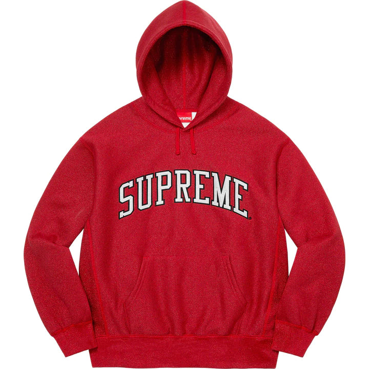 Supreme Glitter Arc Red Hoodie