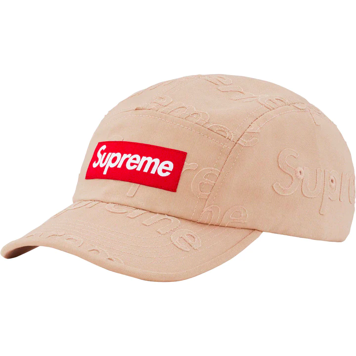 Supreme Lasered Twill Tan Camp Cap