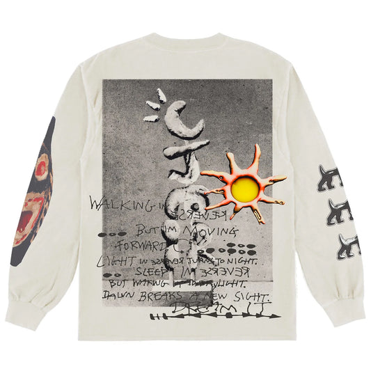 Travis Scott Air Records Natural Large Long Sleeve Shirt