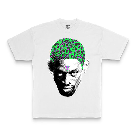 Rodman x Vlone Cheetah White Small Tee