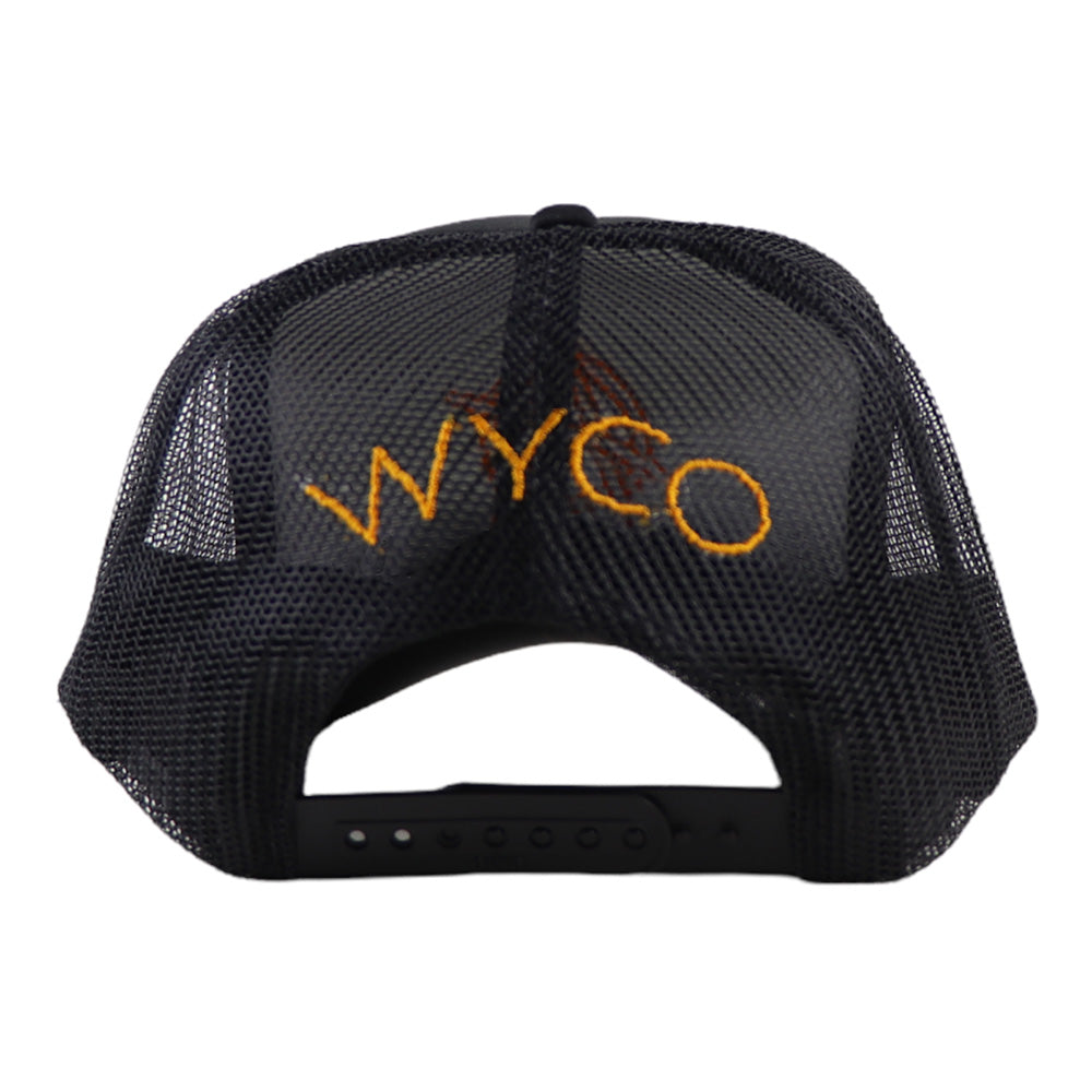 WyCo Vintage Black Gold Leaf Trucker Hat