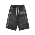 Retrovert Black Studded Flame Sweatshort